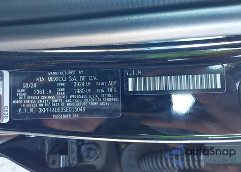 2025 Kia K4 Lx from USA, damaged, VIN 3KPFT4DE3SE015049